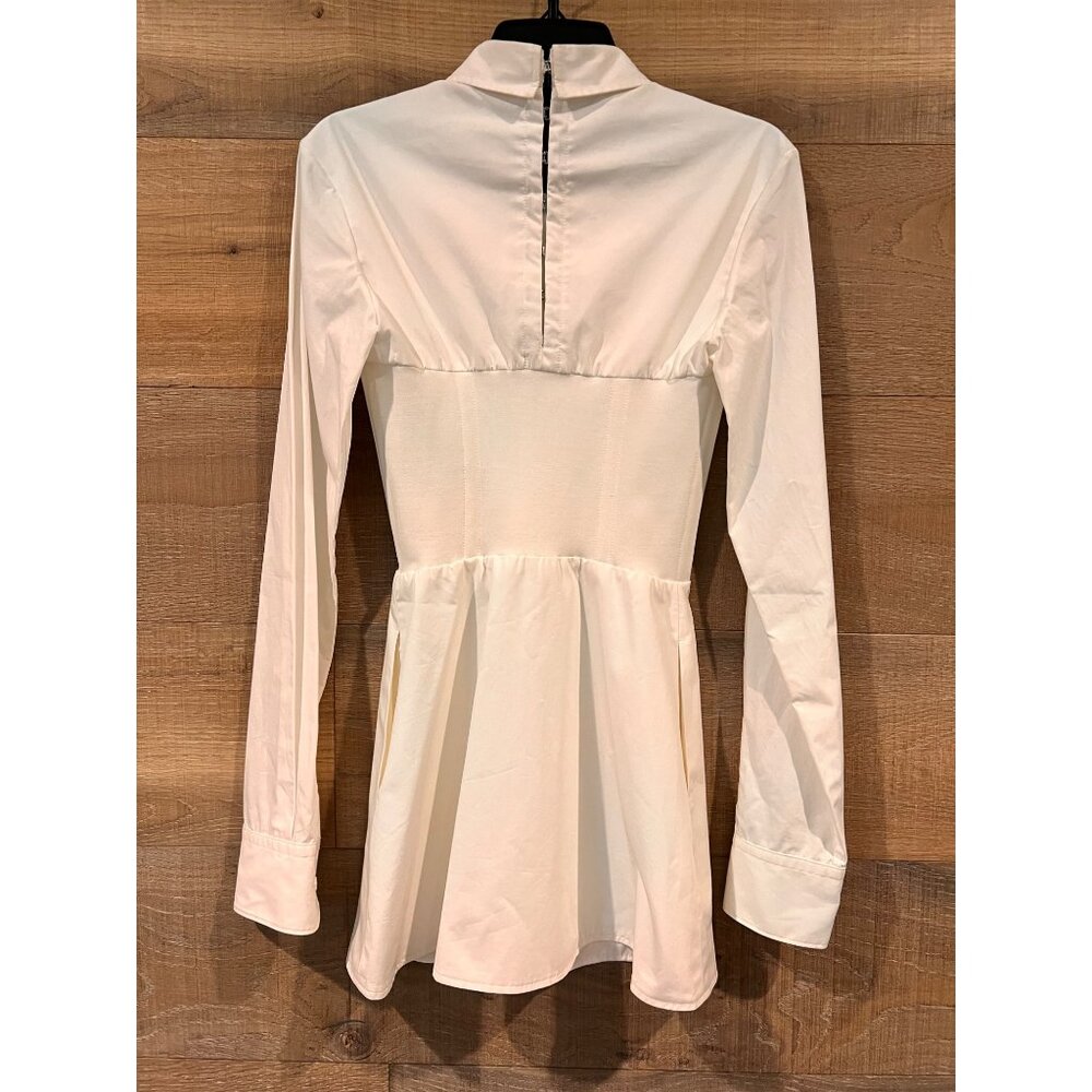 Dion Lee Hook mini white shirt dress Size US 2 - Picture 6 of 11